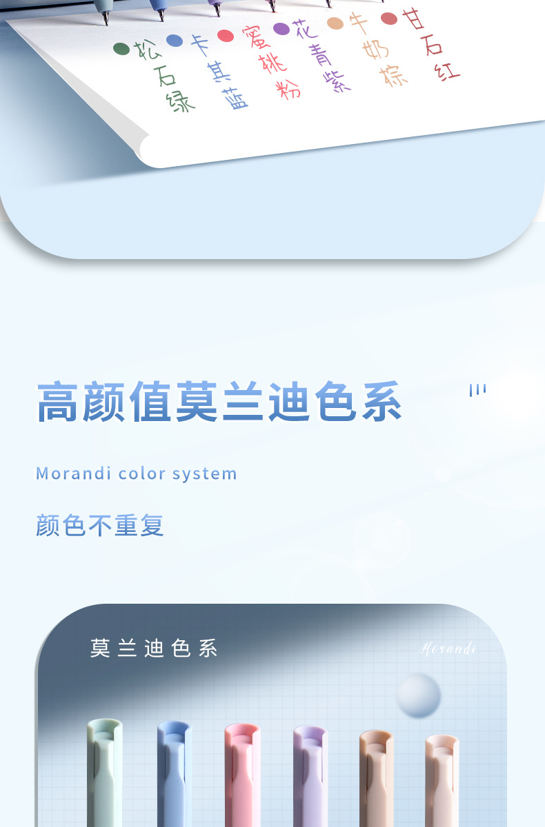 Morandi Color Gel Pens & Refills - product detail 2