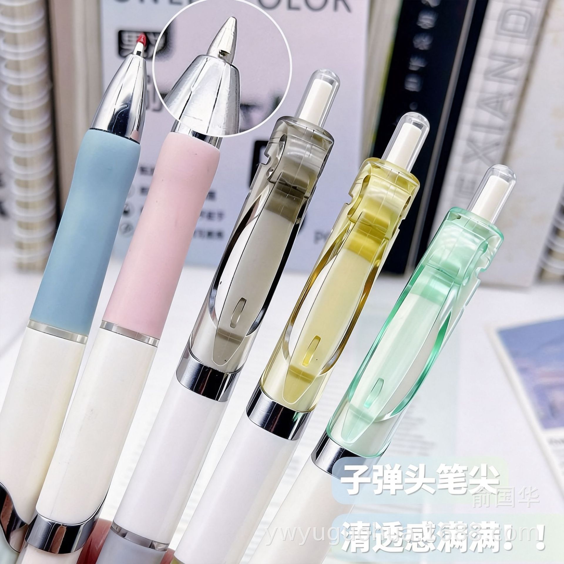 Muted Color Click Pens - product detail 8